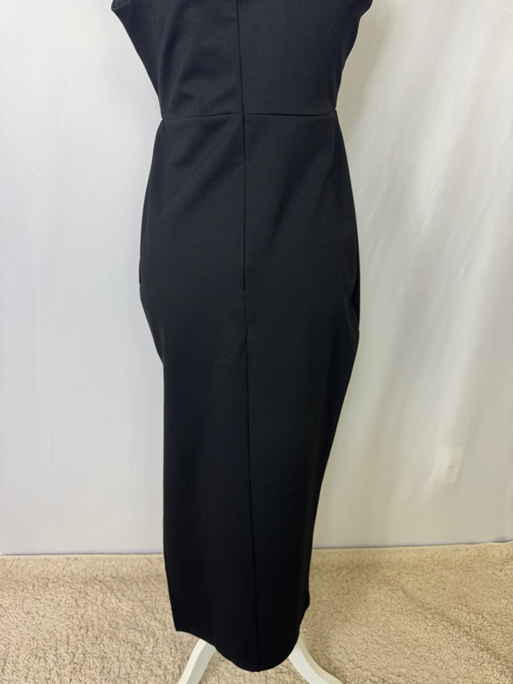 Petal & Pup Jolie Asymmetric Sheath Midi Dress Size 8 Black - Picture 11 of 14